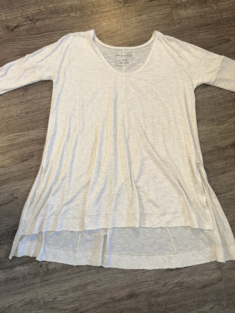 Free People We The Free Sheer Tunic Cover Up Dress Boho Beach Linen Medium - Picture 2 of 8